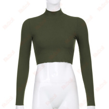 green turtle neck long sleeves